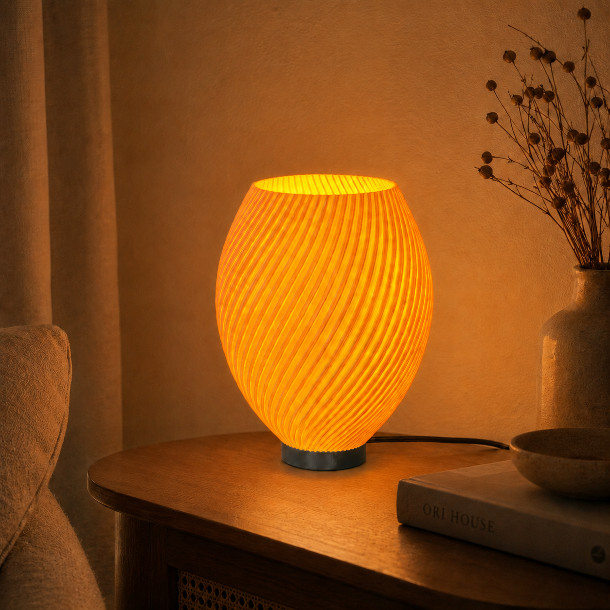 Luminária Cristal - Bege