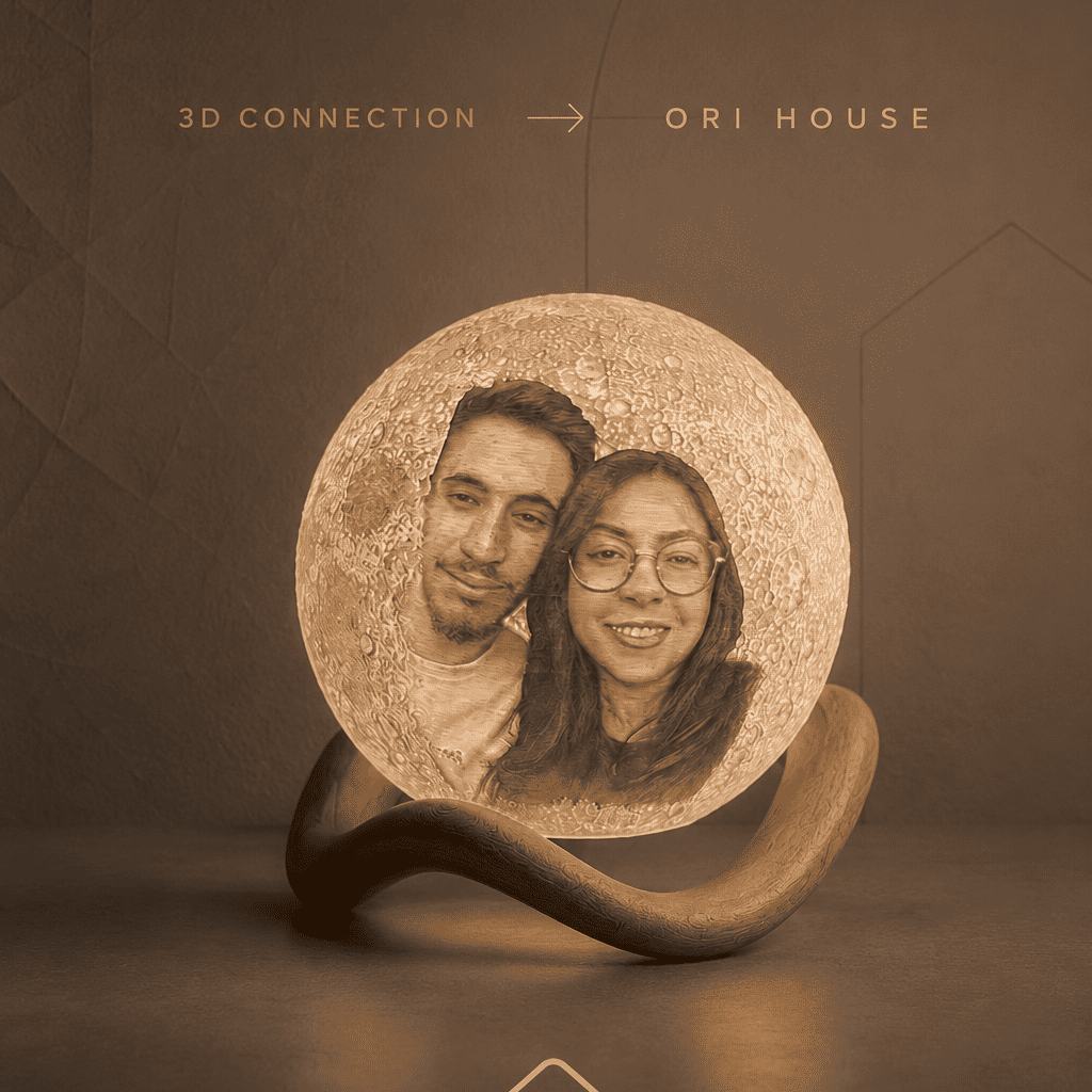 Luminária Lua personalizável com foto e frase / 16 cores / Touch / Recarregável
